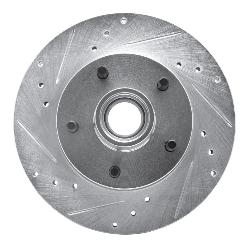 Buick Park Avenue Brake Rotor (1) - Front Left - R1 Concepts - Drilled & Slotted - Silver - 2005